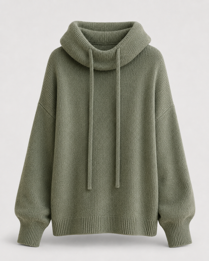 Cozy funnel-neck sweater front