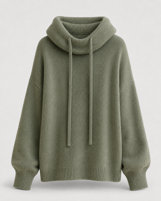 Cozy funnel-neck sweater front