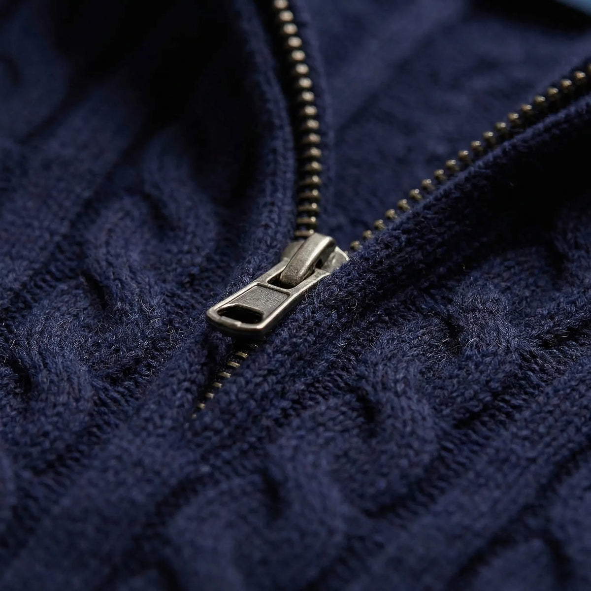 Cable-Knit Quarter-Zip Men's Sweater - Edmond