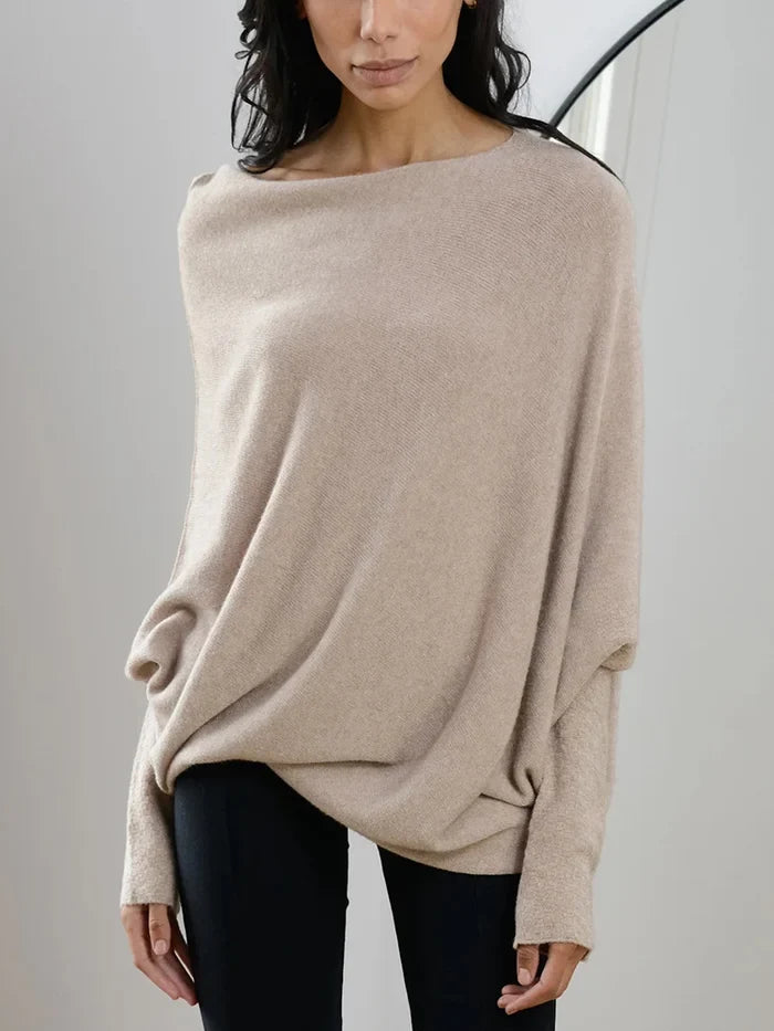 Asymmetric Oversized Women's Sweater - Sophia