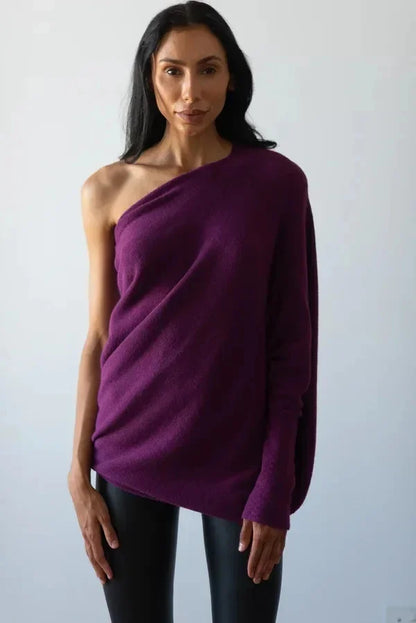 Asymmetric Oversized Women's Sweater - Sophia