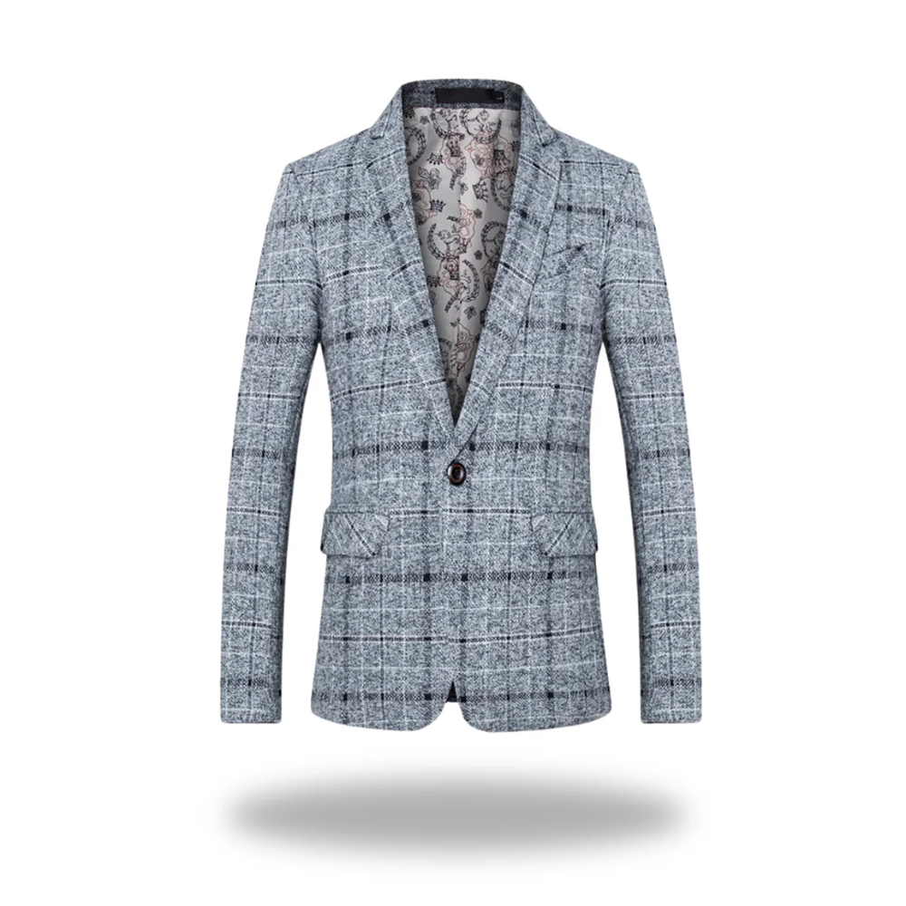 Men's tailored modern blazer front view