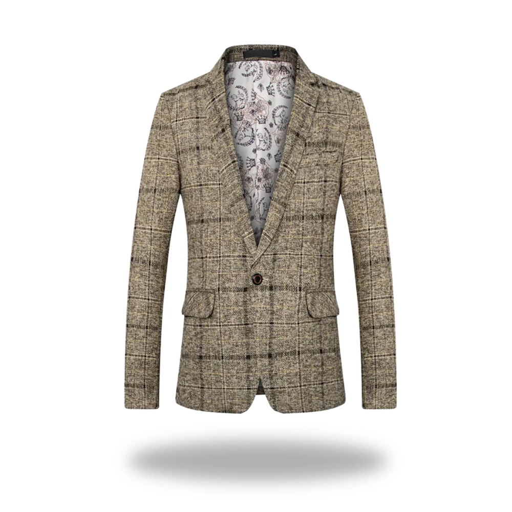 Men's modern blazer tailored fit detail