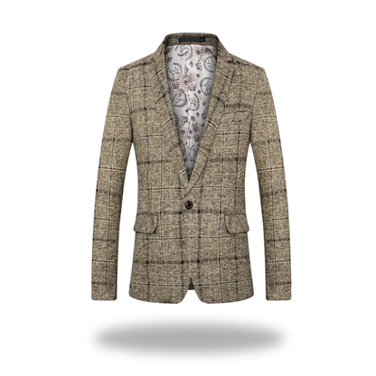Men's modern blazer tailored fit detail