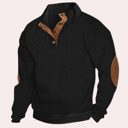 Dany - Warm Casual Men's Sweater with Button Closure