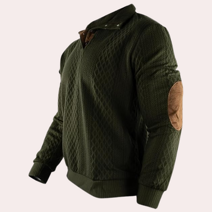 Dany - Warm Casual Men's Sweater with Button Closure