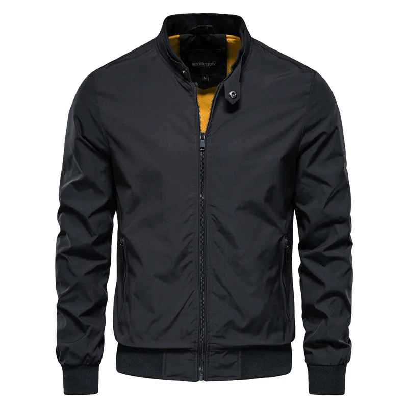 Men's lightweight zip-front bomber jacket view 1
