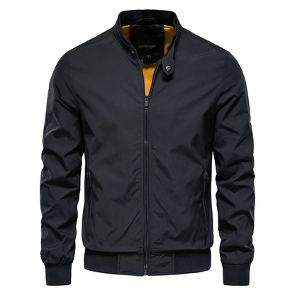 Men's lightweight zip-front bomber jacket view 1