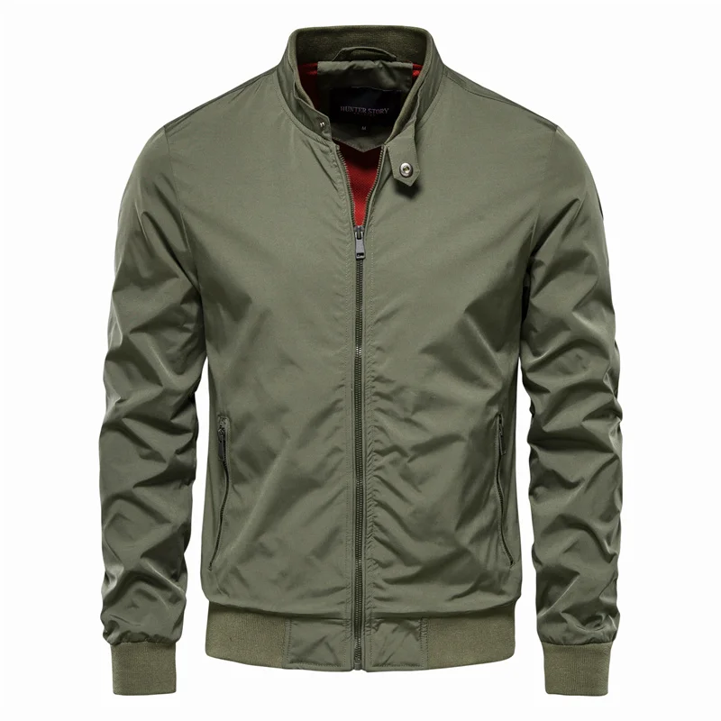 Men's lightweight zip-front bomber jacket view 2