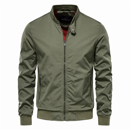 Men's lightweight zip-front bomber jacket view 2