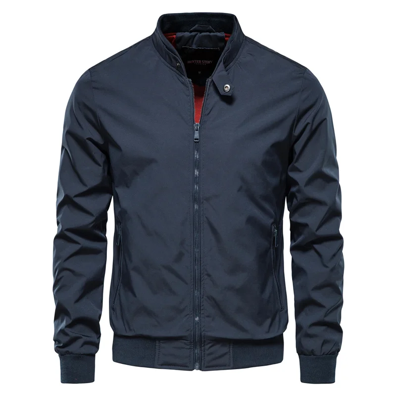 Men's lightweight zip-front bomber jacket view 3
