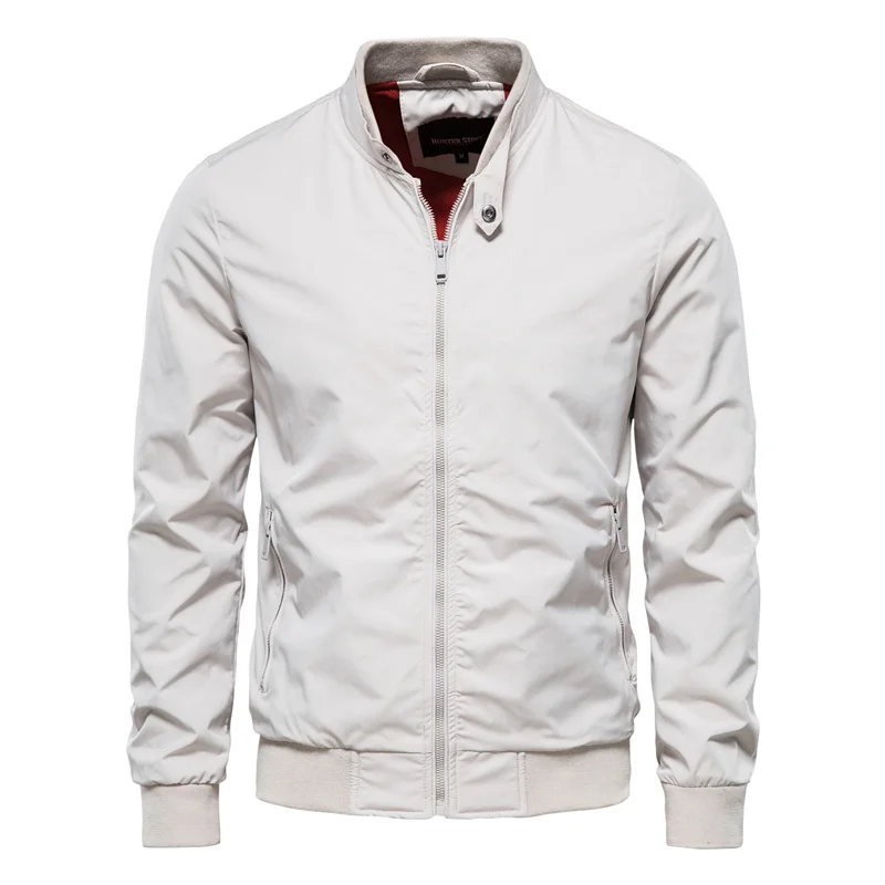 Men's lightweight zip-front bomber jacket view 4